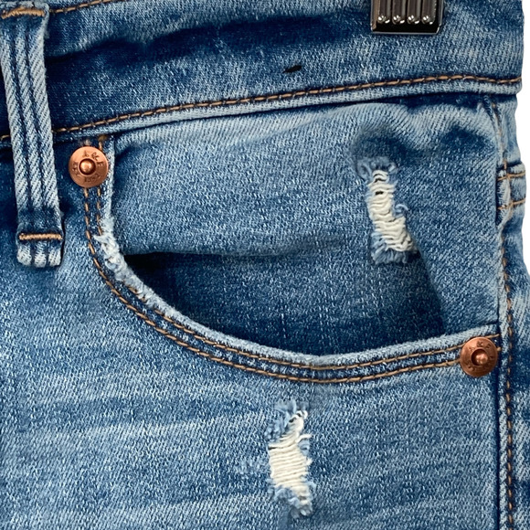 Abercrombie & Fitch Distressed High Rise Super Skinny Ankle Jeans - Size 0 - Picture 6 of 13